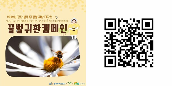 농어촌공사에서 10월 11까지 '꿀벌귀환캠페인'을 진행한다. 사진=한국농어촌공사