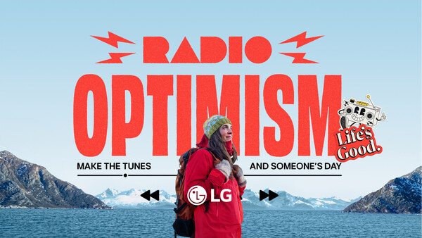 지난 25일부터 시작된 LG전자의 새로운 Life's Good 캠페인 '미소를 전하는 음악스테이션'(Radio optimism). 사진=LG전자