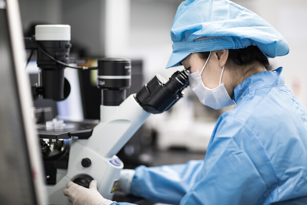 대웅제약 연구원이 연구를 하고 있는 모습. 사진=대웅제약