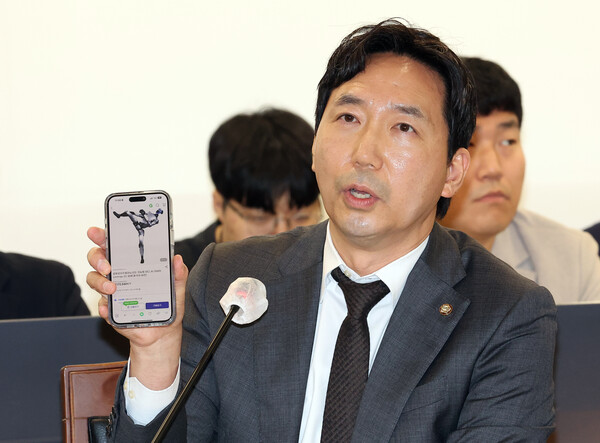 이정헌 더불어민주당 의원이 13일 정부세종청사에서 열린 국회 과학기술정보방송통신위원회의 과학기술정보통신부에 대한 국정감사에서 발언하고 있다. 사진=연합뉴스