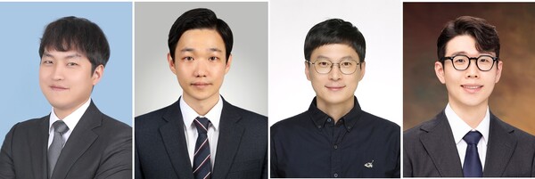 (왼쪽부터) 중앙대 기계공학부 이동원 석박사통합과정, 표준연 이형진 선임연구원, 표준연 박춘수 책임연구원, 중앙대 기계공학부 이수영 교수.  사진=중앙대학교
