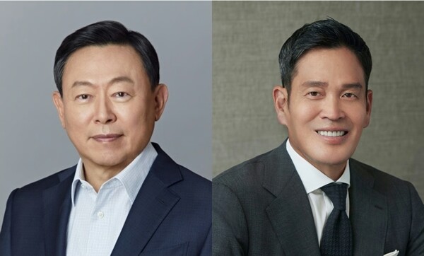 신동빈 롯데그룹 회장(왼쪽), 정용신 신세계그룹 회장 등 국내 유통산업을 이끌고 있는 주요 그룹 총수와 최고경영자(CEO)들이 '2025 경주 아시아태평양경제협력체(APEC) 정상회의'와 부대행사 참석해  ‘K-브랜드 세계화’에 앞장설 예정이다. 사진=각 사