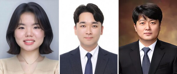 왼쪽부터 전현경 학부 4학년생, 차경환 석박통합과정, 이상민 교수. 사진=중앙대학교