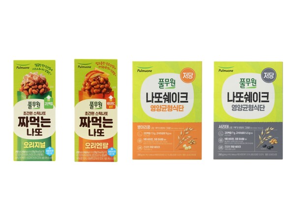 풀무원식품은 나또를 활용한 혁신 제품 3종 △짜먹는 나또 △나또 쉐이크 △나또 귀리 효소를 출시한다. 사진=풀무원